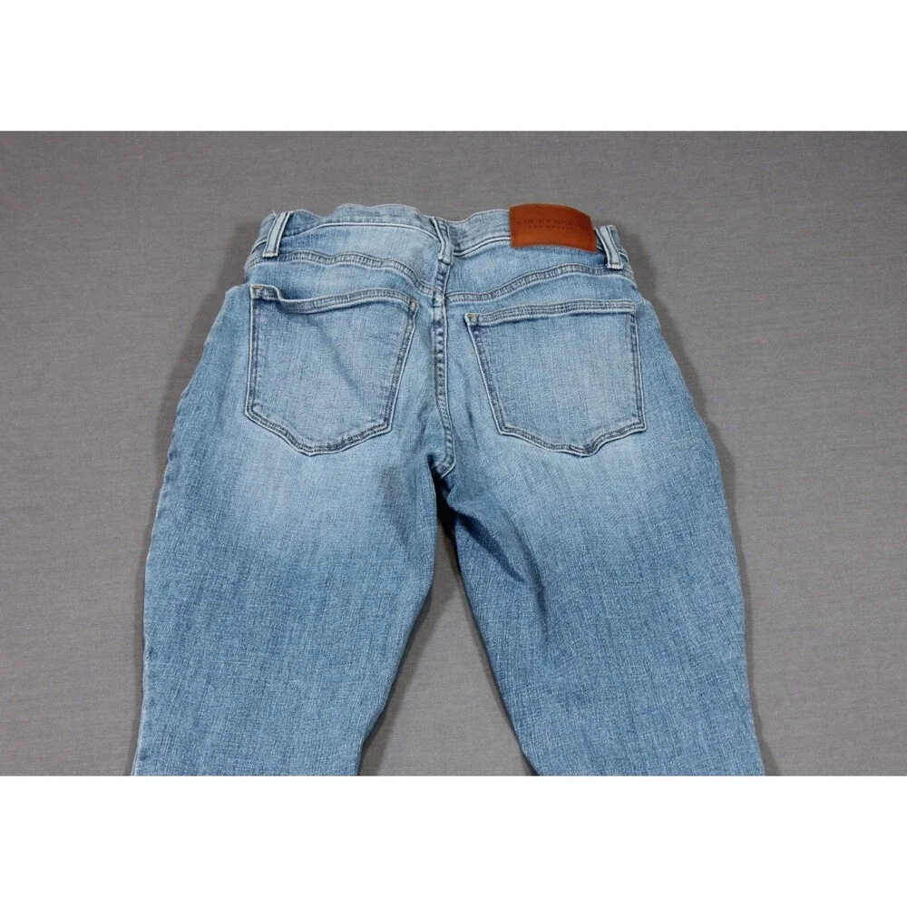 Lucky Brand Jeans Women High Rise Skinny Bridgette Button Fly Distressed 4/27 - Picture 3 of 15